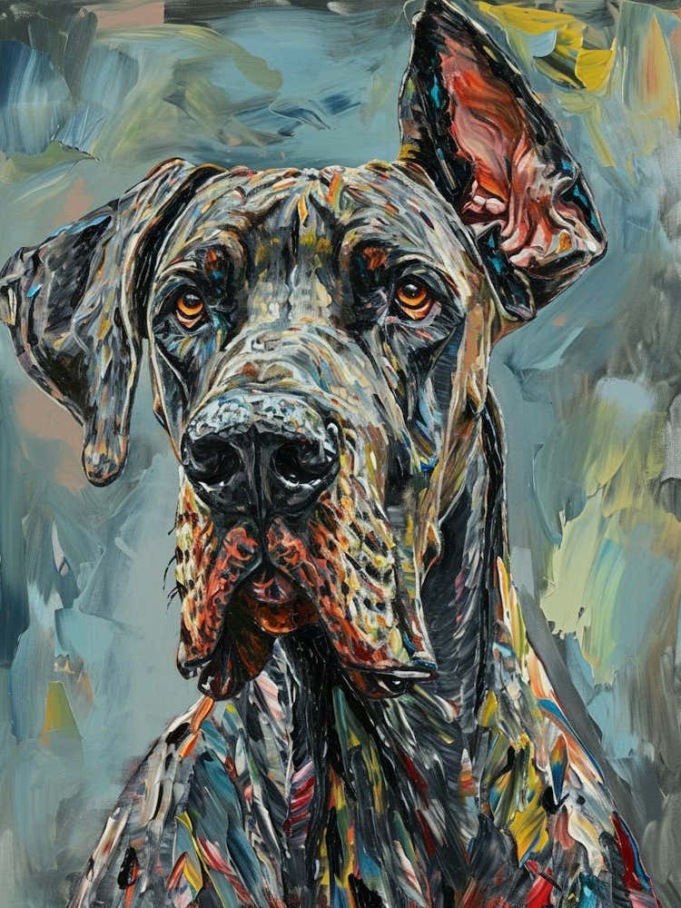 Great Dane Acrylic Painting 6