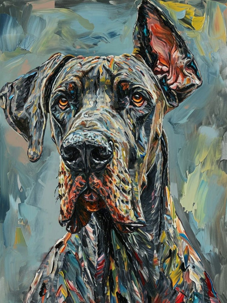 Great Dane Acrylic Painting 6