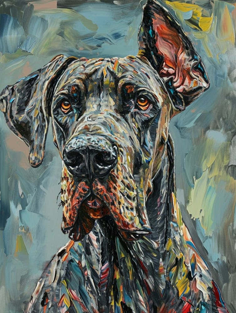 Great Dane Acrylic Painting 6