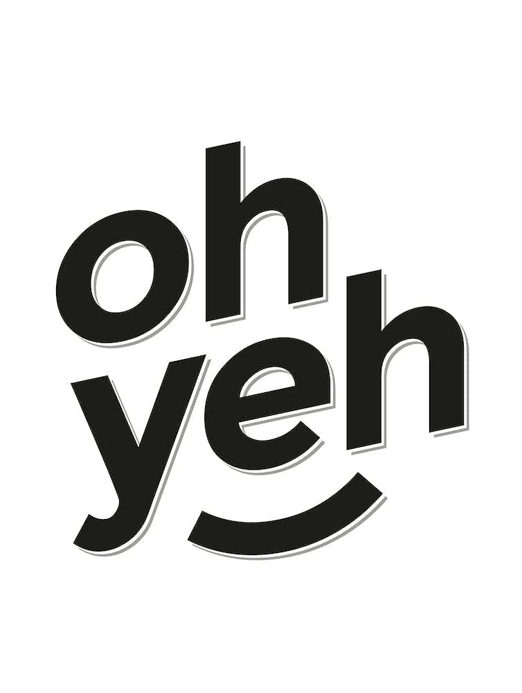 Oh Yeh typography in black