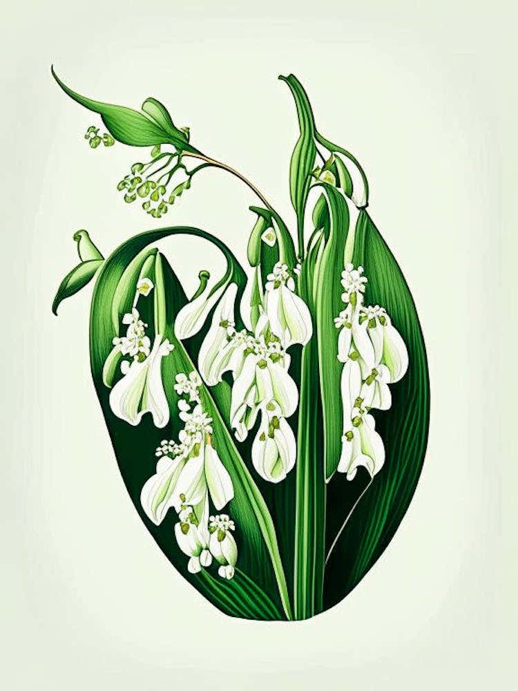 Lily Of The Valley Wildflower Vintage Botanical 2