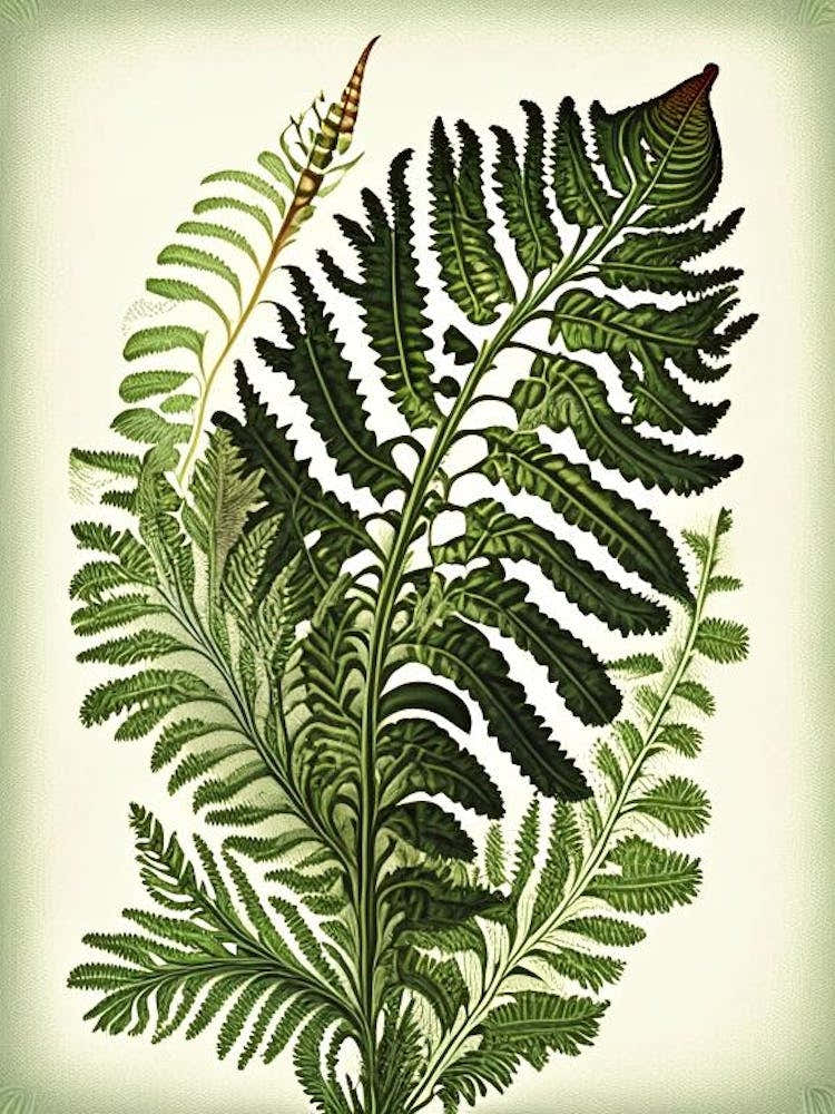 Royal Fern 3 Vintage Botanical Poster
