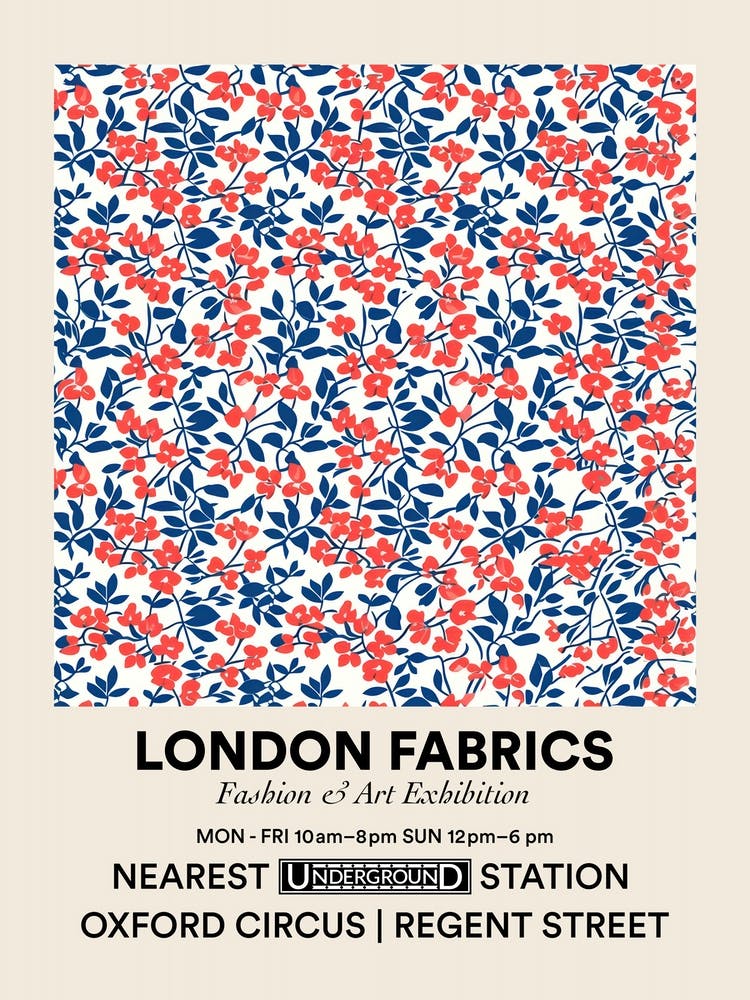 Poster Floral Dream London Fabrics Floral Pattern 5