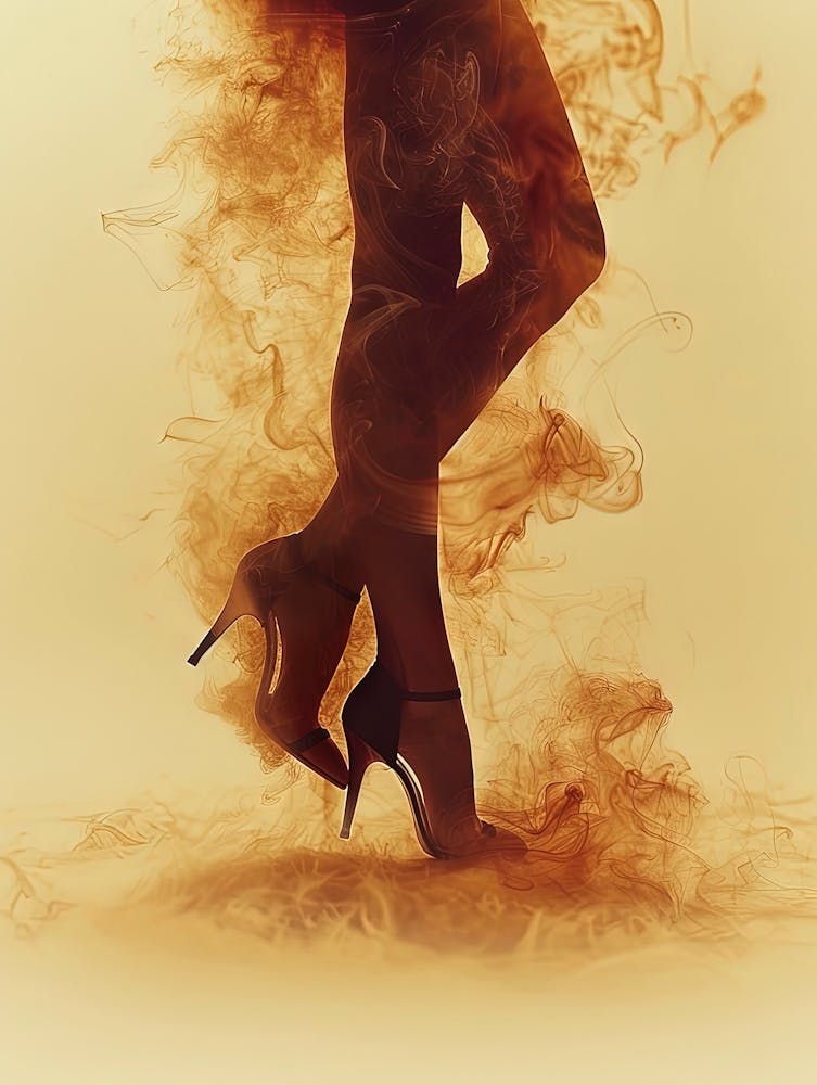Silhouette Of A Woman In High Heels 1