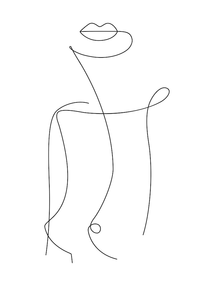 Line Drawing Of A Woman