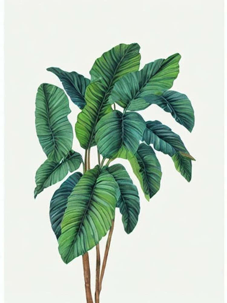 Lady Palm (Rhapis Excelsa) Watercolor