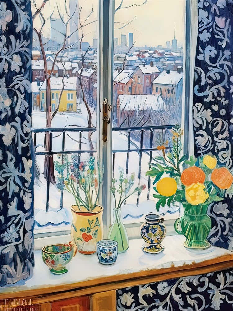 The Windowsill Of Moscow   Russia Snow Inspired By Matisse 2