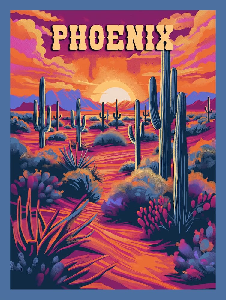 Phoenix, Arizona Travel Poster