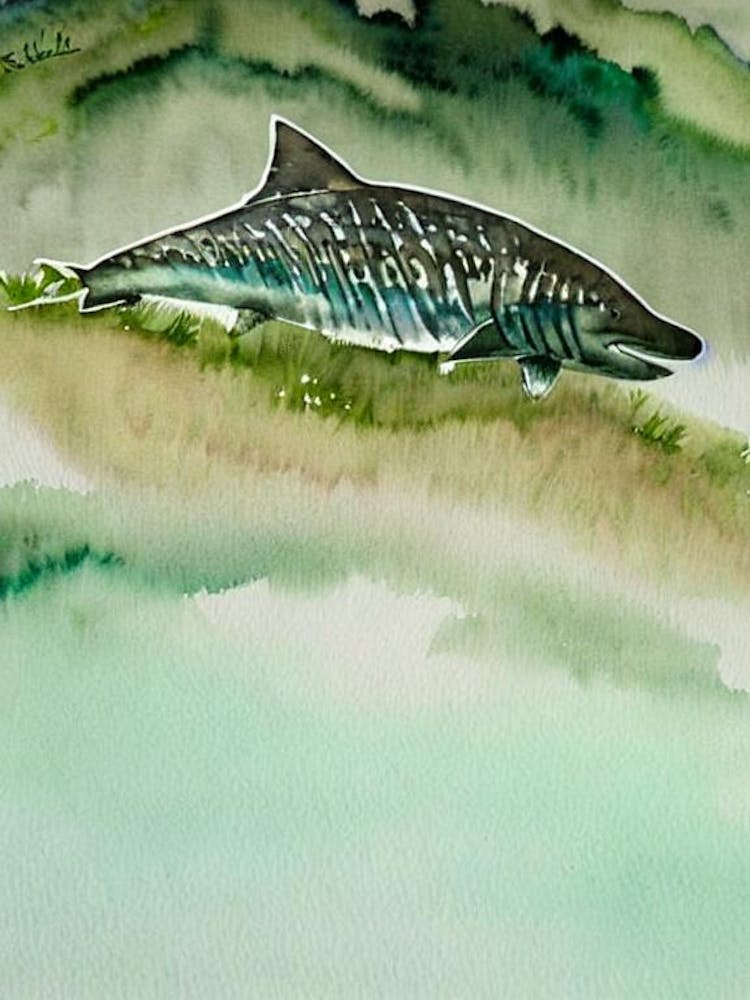 Basking Shark Storybook Watercolour