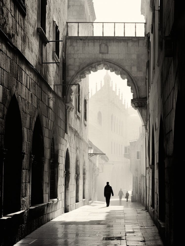 Split, Croatia, Mediterranean Black And White Photography Analogue 1