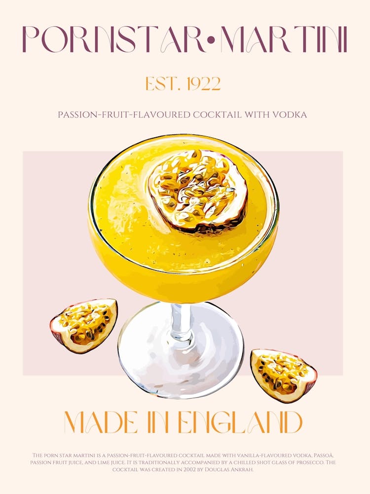 Pornstar Martini Cocktail Mid Century