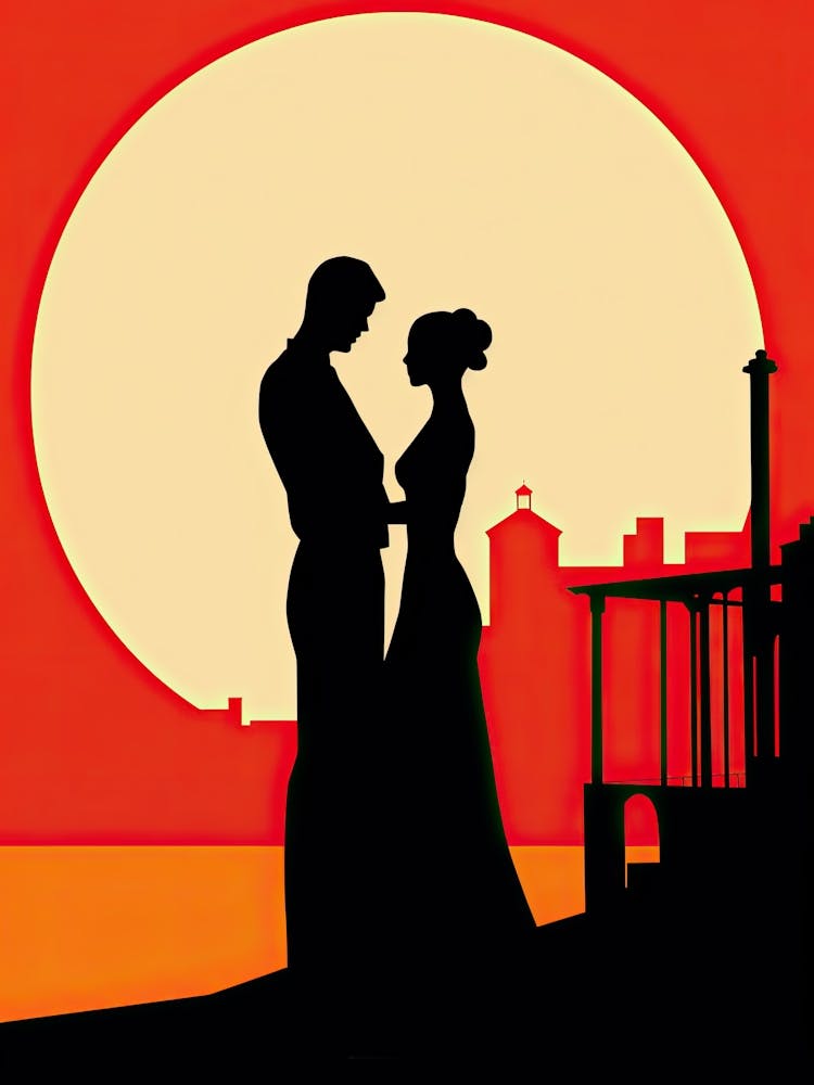 Brighton Beach, England, Bold Outlines 3