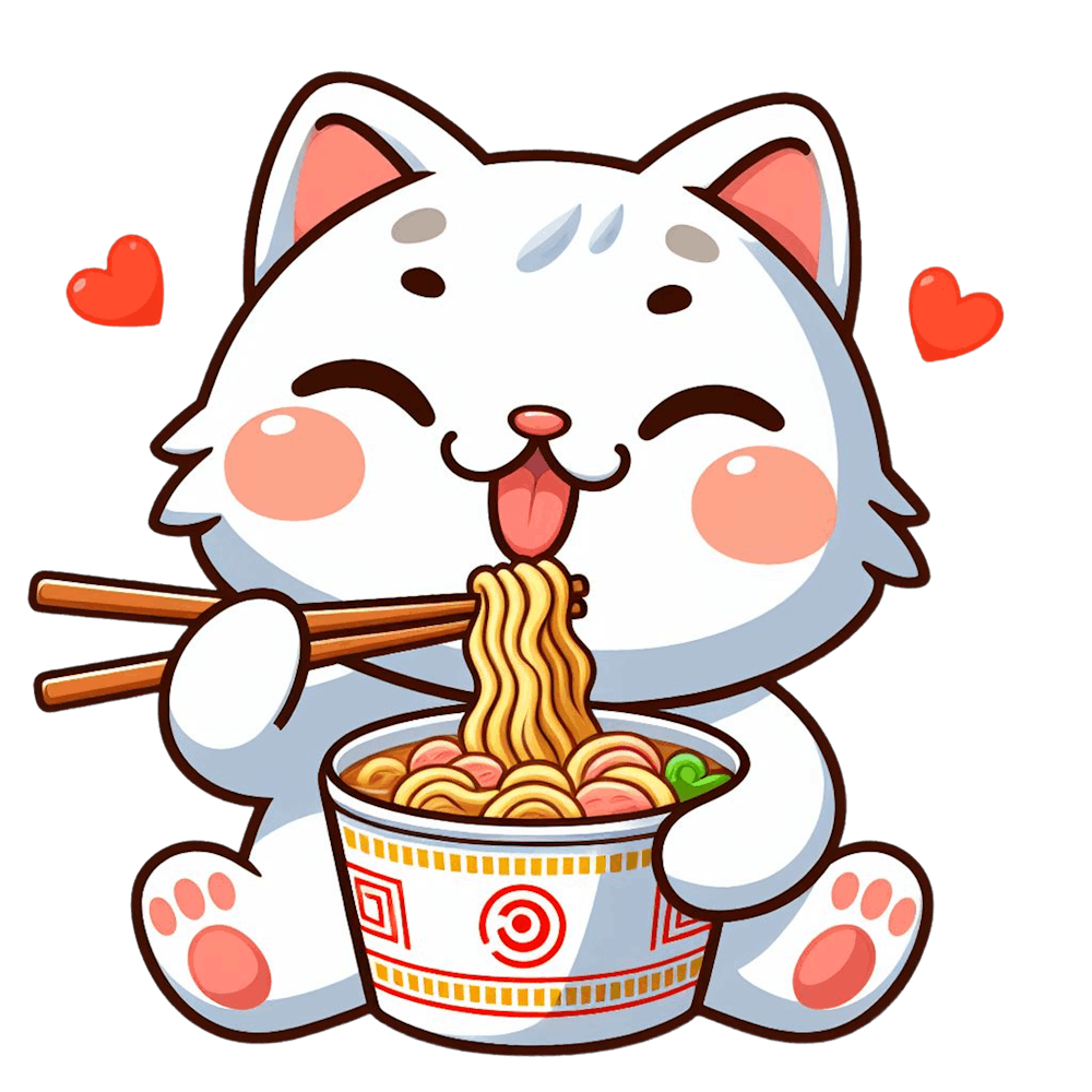 Corgi Ramen Noodles Cartoon