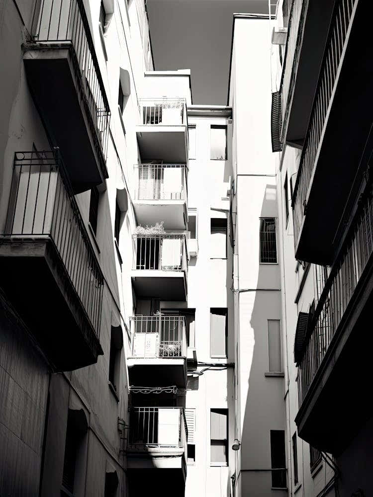 Malaga, Spain, Black And White Photography 1