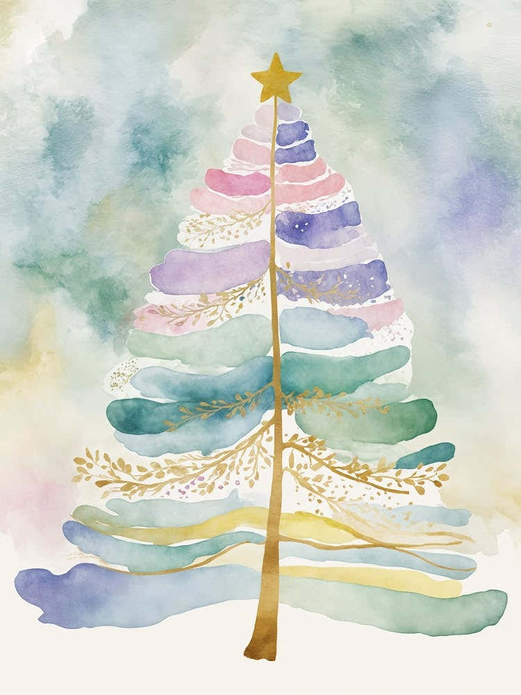 Watercolour Christmas Tree