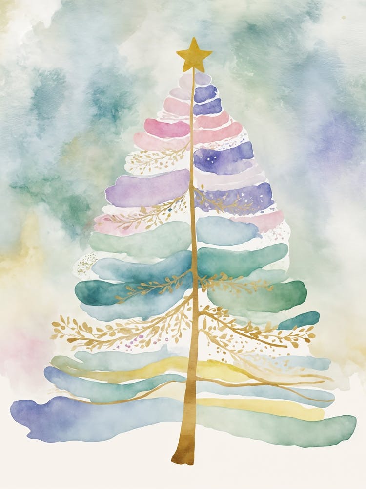 Watercolour Christmas Tree