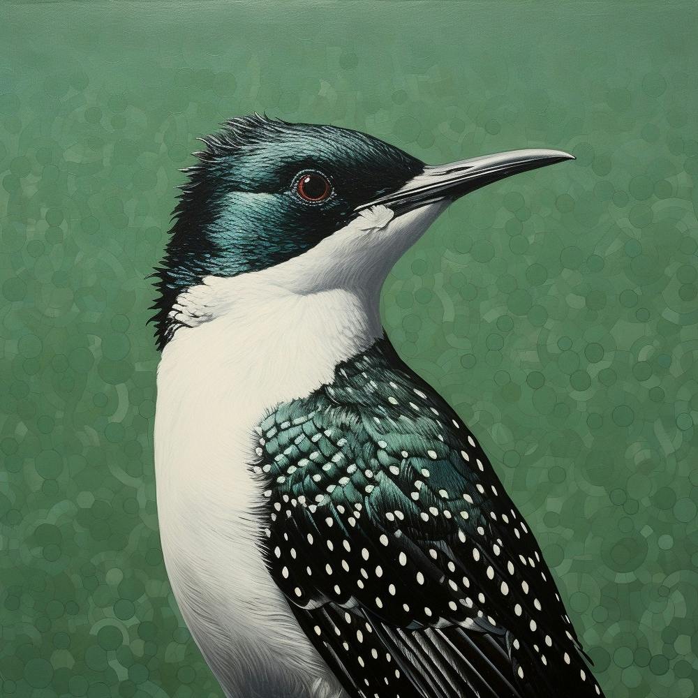 Ohara Koson Inspired Bird Painting Cuckoo 1 Square