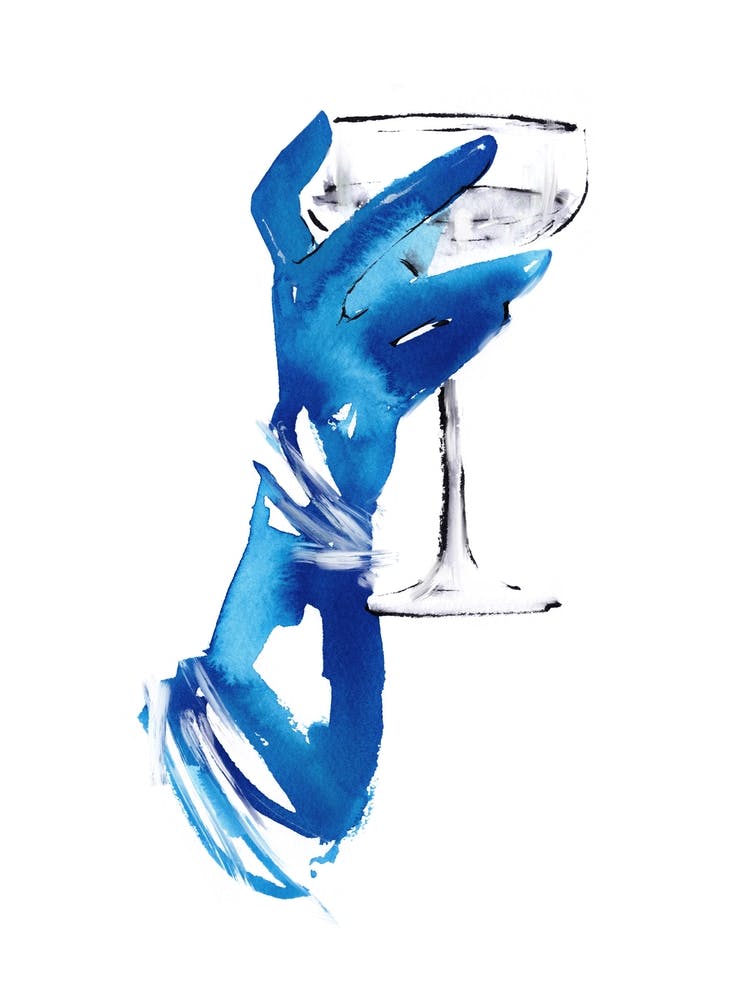 Blue Gloves And Champagne