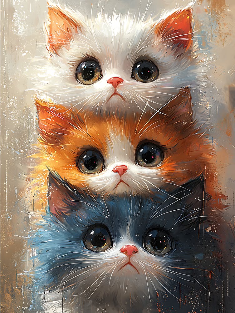 Cute Cats Stacked Together 14