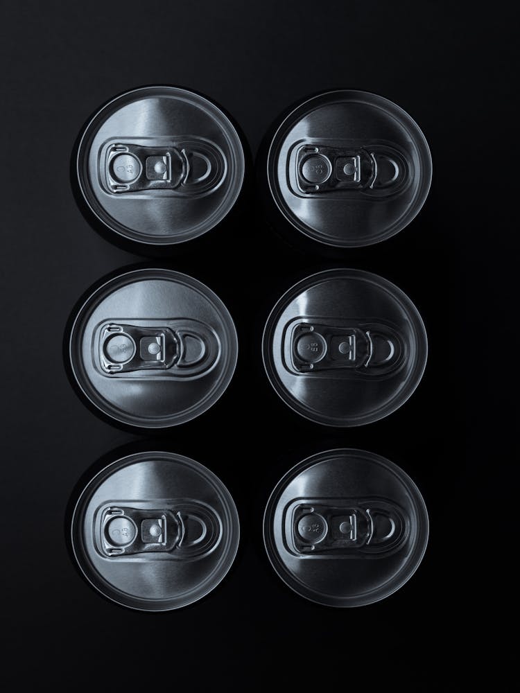Aluminum cans — Food kitchen poster/blackboard, photo art