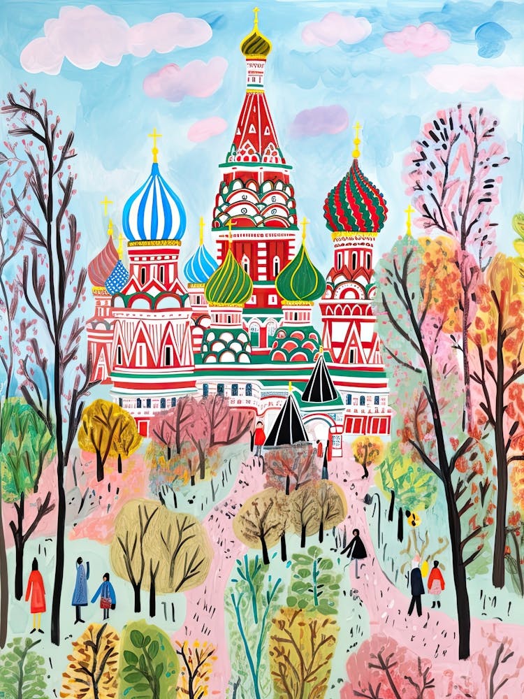 Moscow, Dreamy Storybook Illustration 4