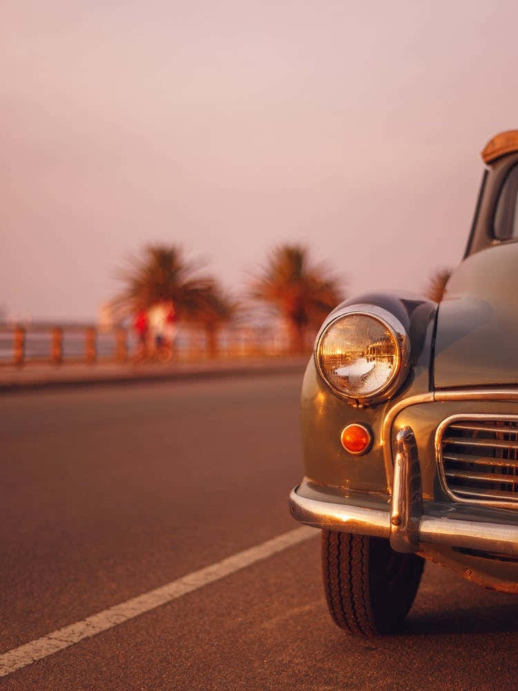 Vintage Car Golden Light