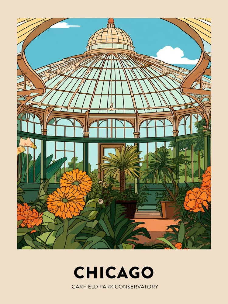 Garfield Park Conservatory 4 Chicago Travel Poster