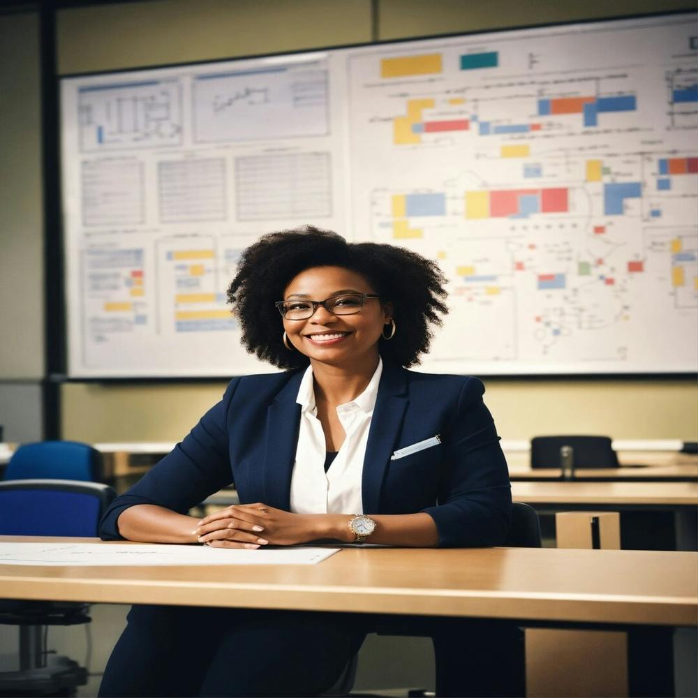 A Realistic Photograph That Shows A Confident Midd