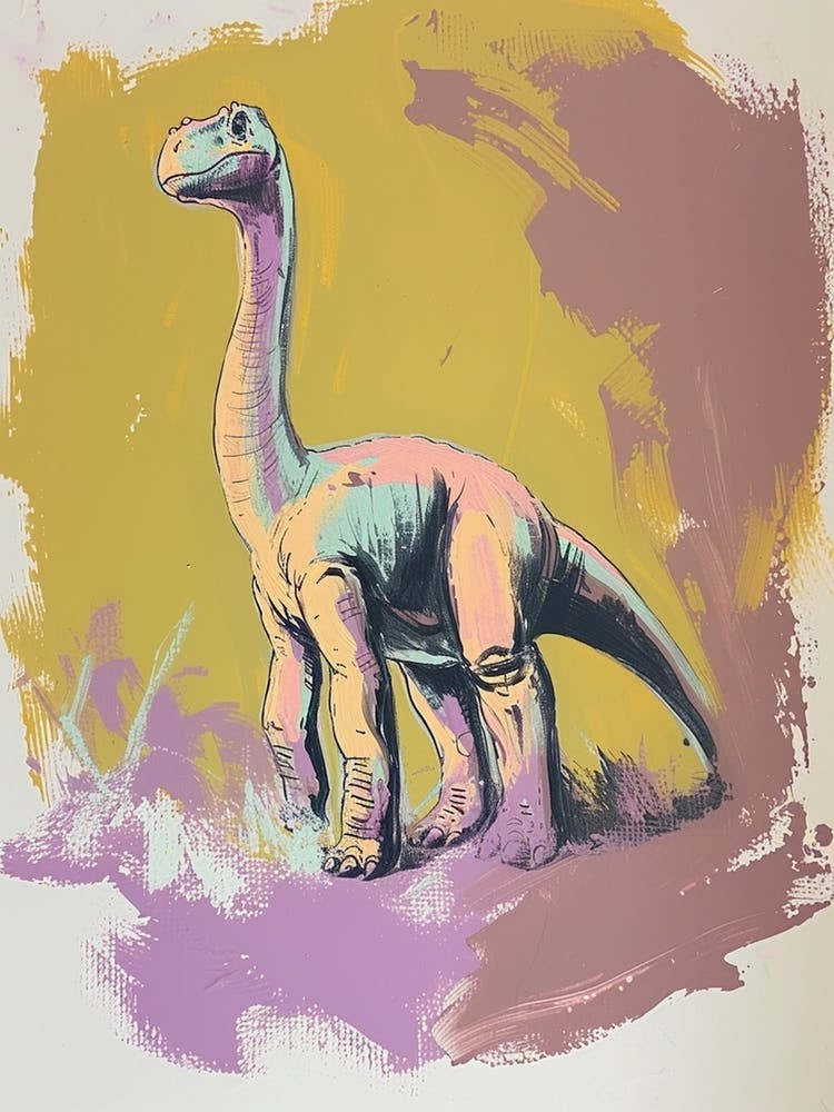 Muted Pastels Dinosaur Lilac 1