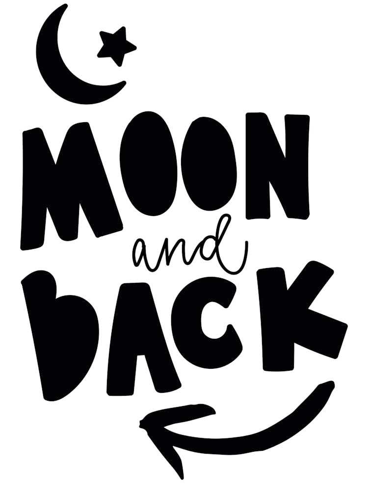 Moon And Back Bold Black