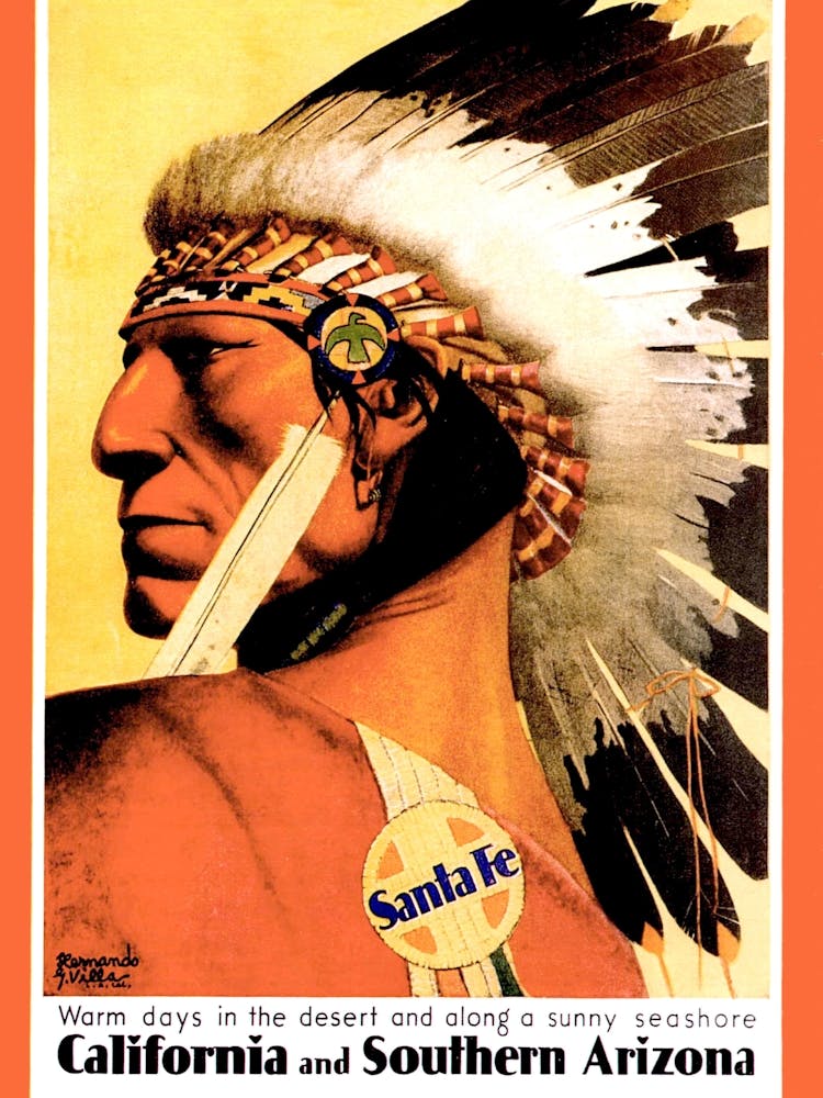 Indian Chief California And Southern Arizona, Santa Fe