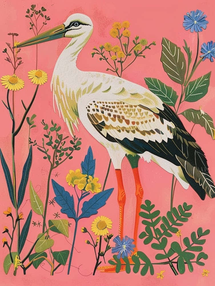 Spring Birds Stork 3