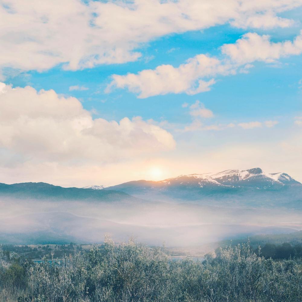 Sunrise With Blue Sky Square