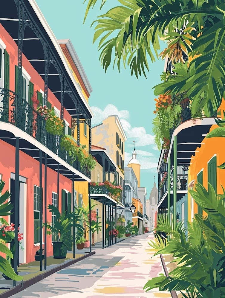 French Quarter Storybook Illustration 4