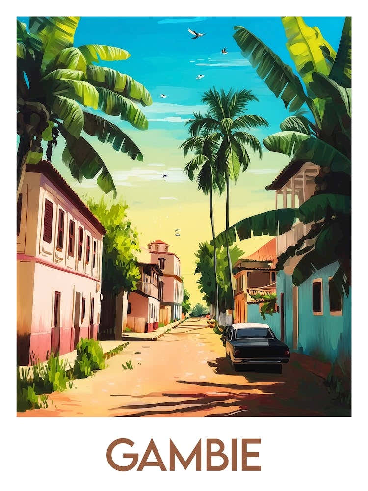 Affiche de voyage Gambie 1