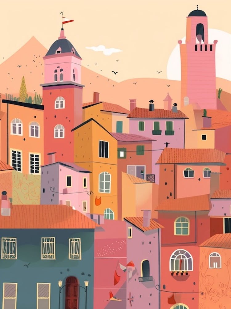 Bologna 2, Italy Illustration