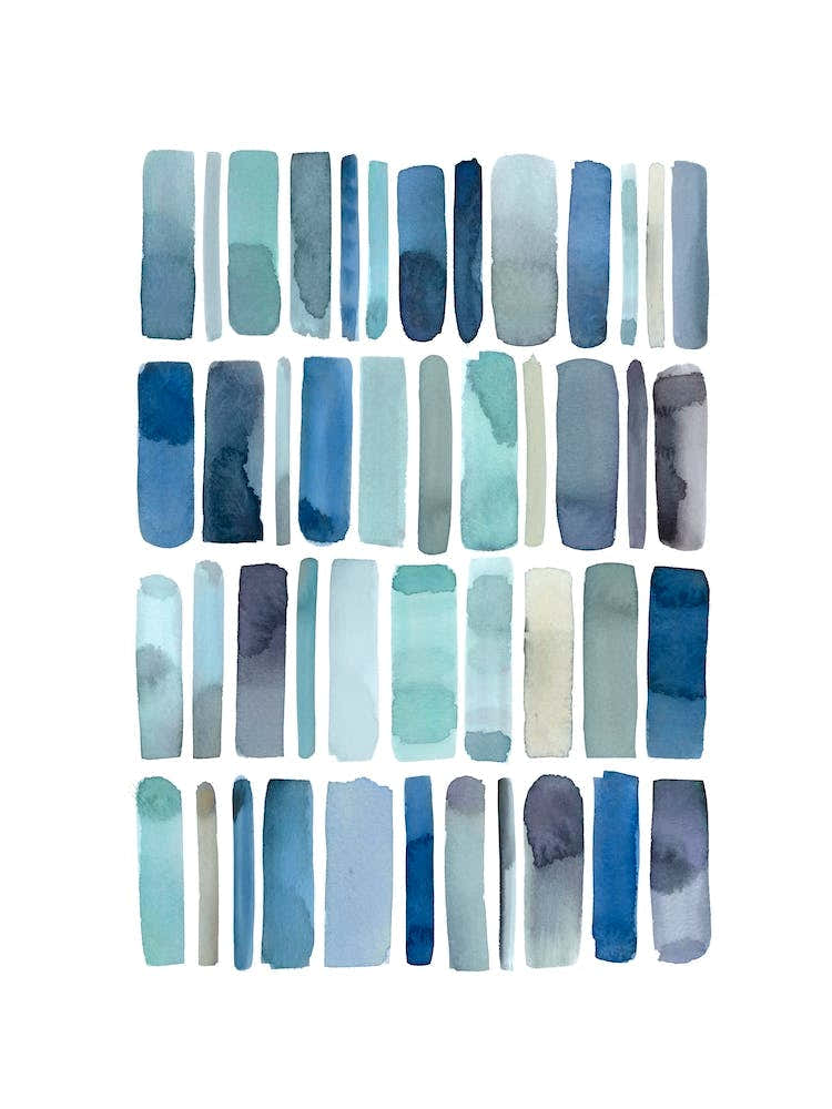 Turquoise Brush Stoke Art