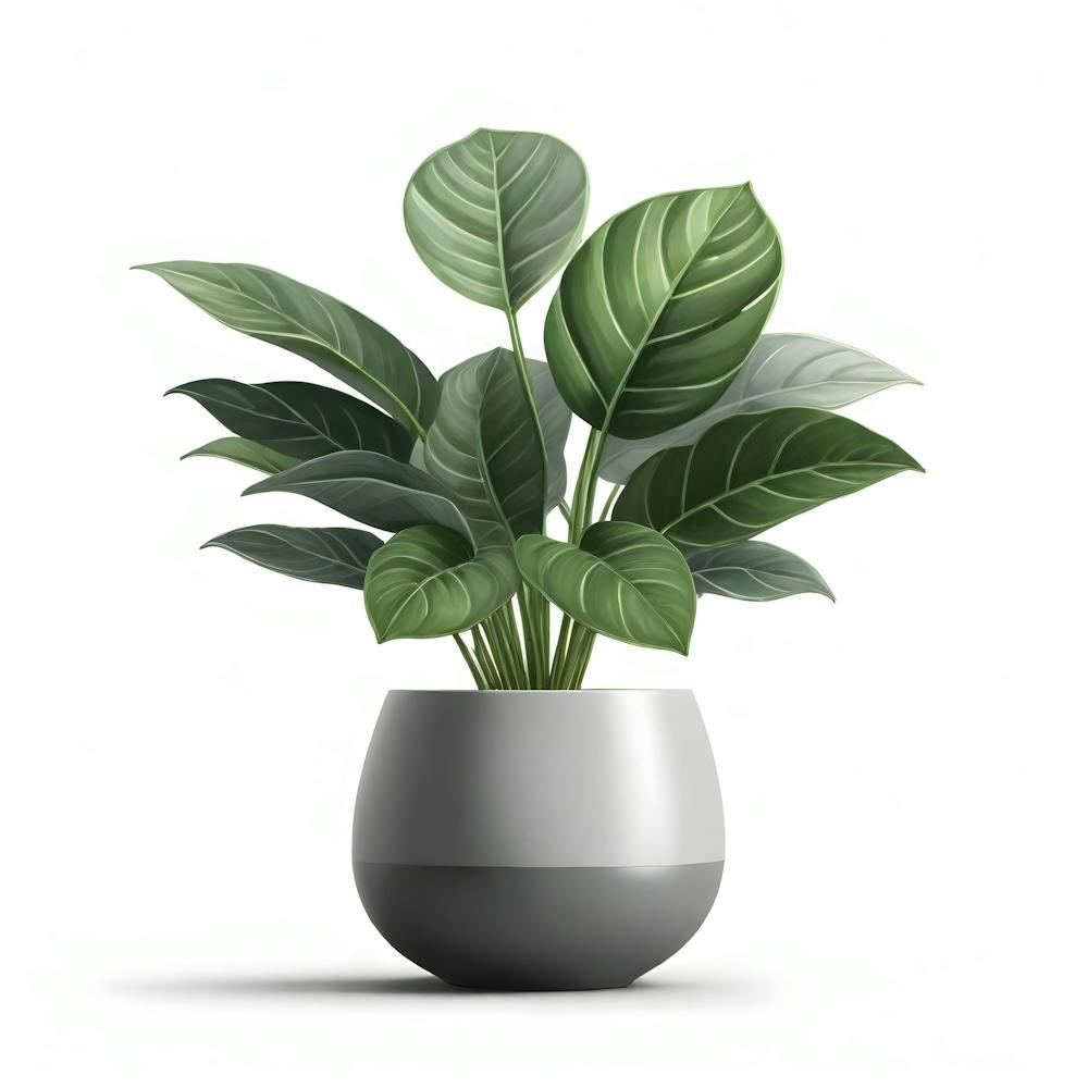 Digital Painting Potted Plant Plant Leaves Green Plant Nature Pot