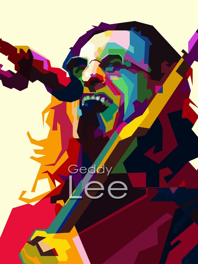 Geddy Lee RUSH Classic Rock Singer Musician Pop Art WPAP