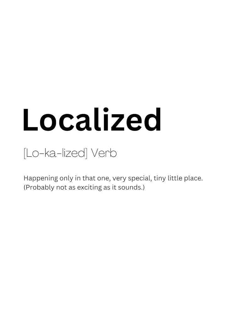 Localized Definition Meaning