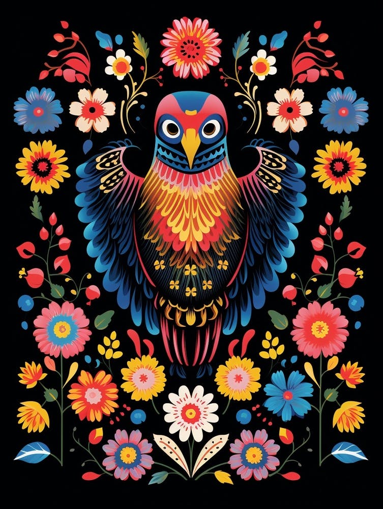 Folk Bird Illustration Osprey 2