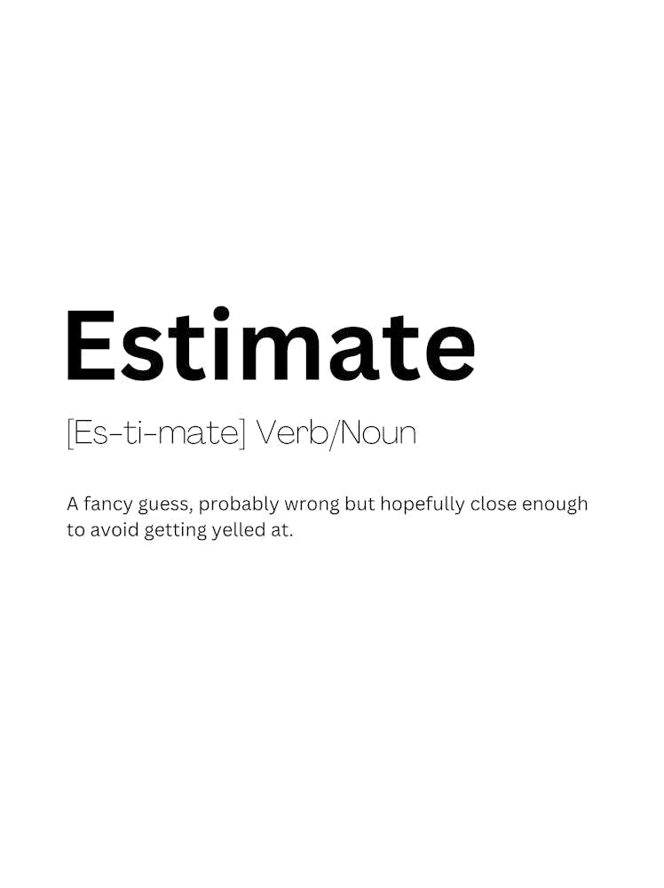 Estimate Definition Meaning