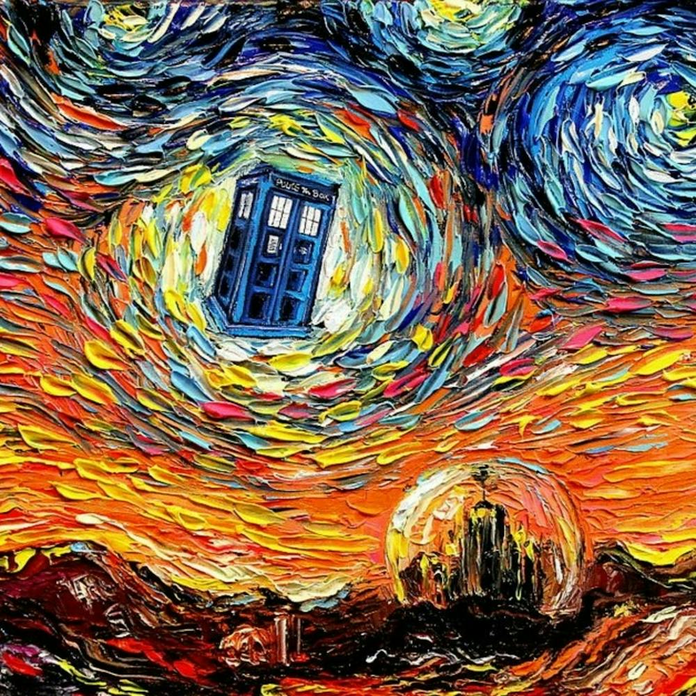 Doctor Who Starry Night Van Gogh Painting