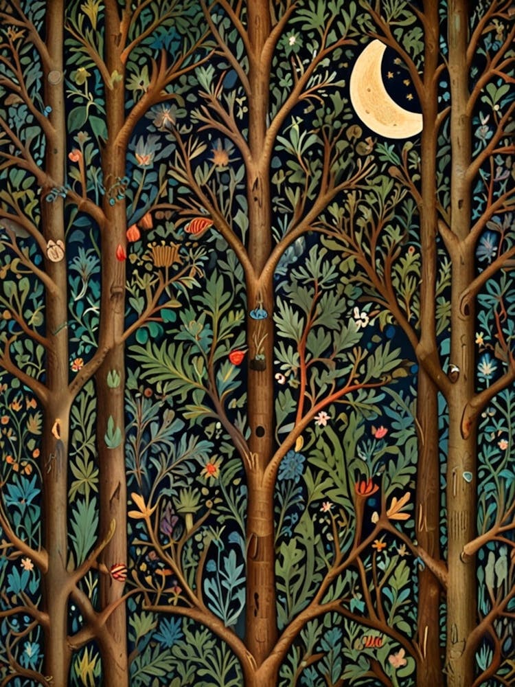 William Morris Moonlight In The Forest 176