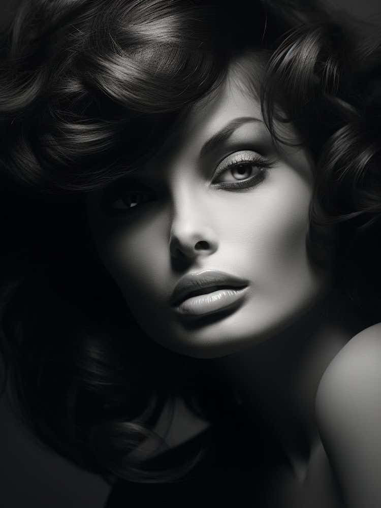 Black And White Photograph Of Sophia Loren 1