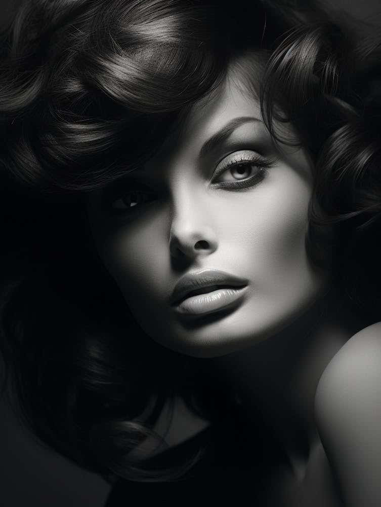 Black And White Photograph Of Sophia Loren 1