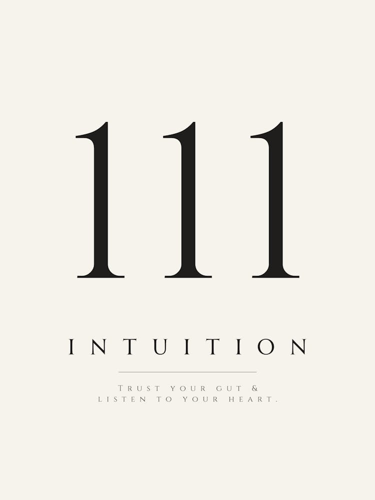 111 Angel Number Print