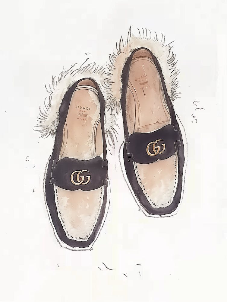 Gucci Loafers Painting