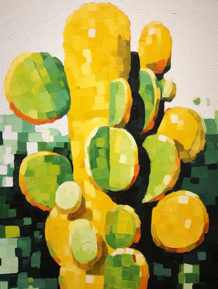 Cactus Painting Lemon Ball 2