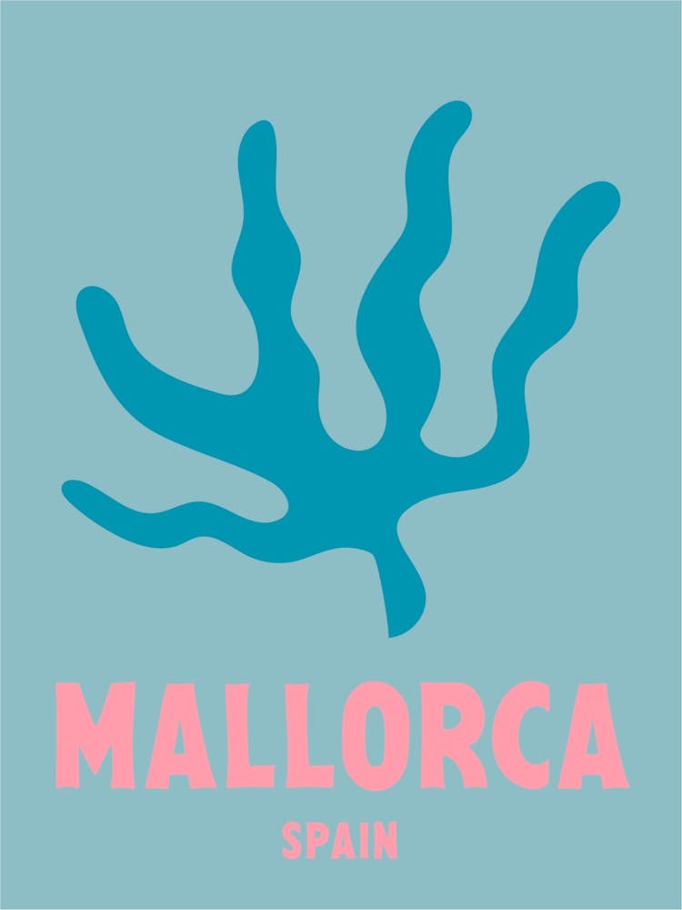 Mallorca, Spain, Graphic Style Poster 3